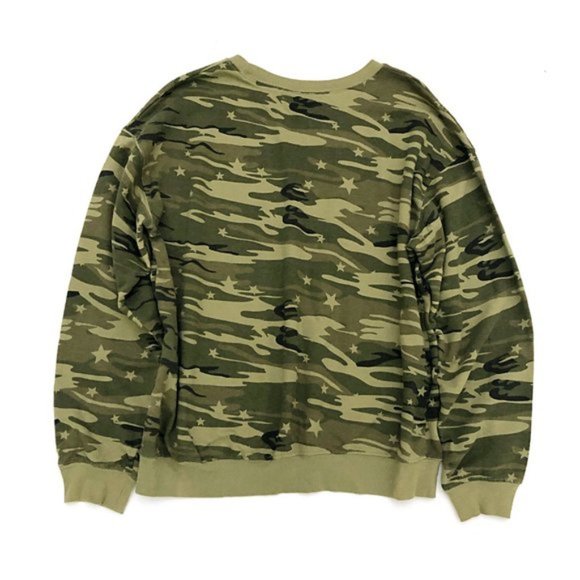 Wound Up Green Camouflage Sorry Not Listening Sweatshirt - Picture 2 of 8